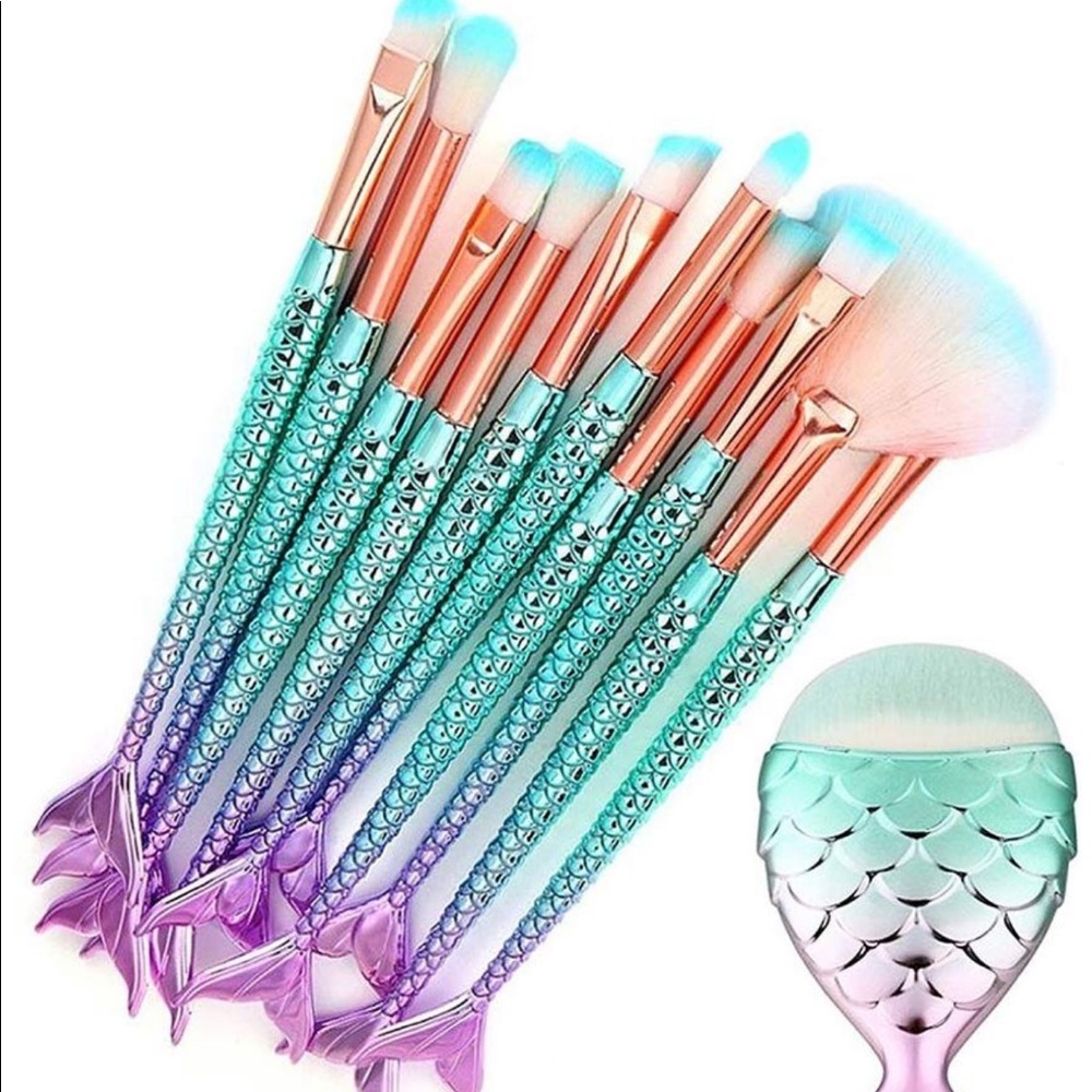Rainbow Mermaid Makeup Brushes